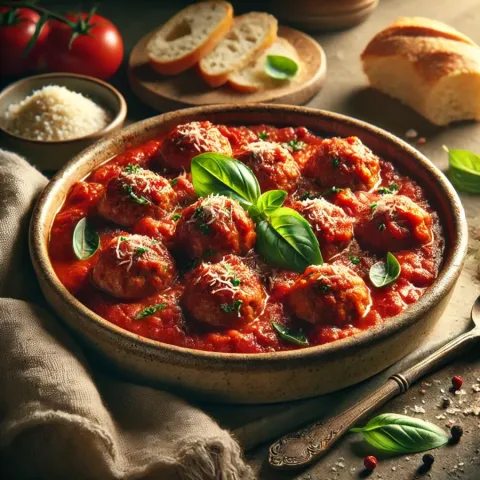 Albóndigas italianas en salsa de tomate