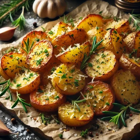 Pommes de terre au four aux herbes et parmesan