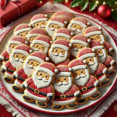 Galletas de Papá Noel con sabor a limón y canela