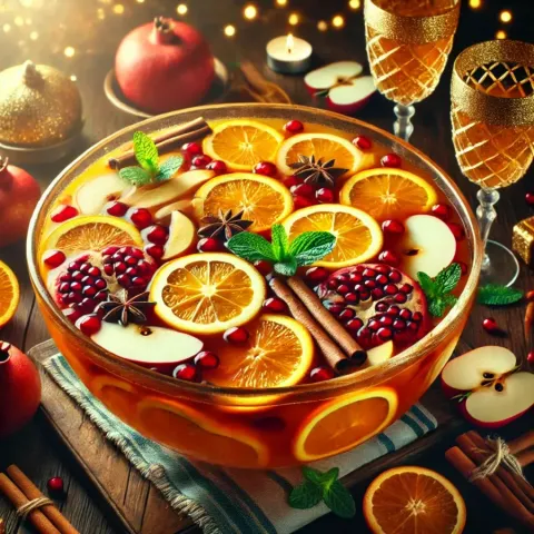 Recette de punch du Nouvel An aux fruits et aux épices