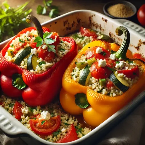 Gefüllte Paprika mit Couscous und Gemüse – Gesund und lecker