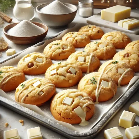 ¿Cómo hacer galletas navideñas suaves con chocolate blanco?