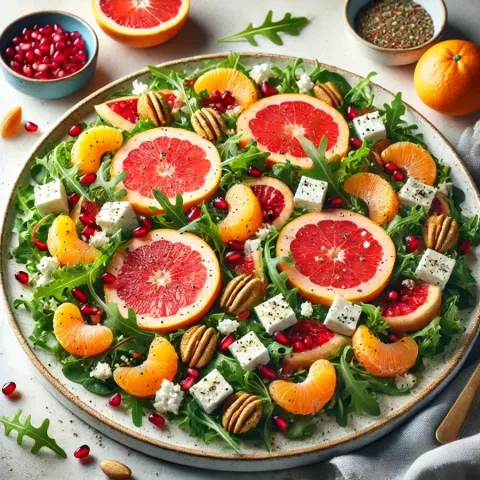 Salade d'agrumes d'hiver à la grenade et à la feta