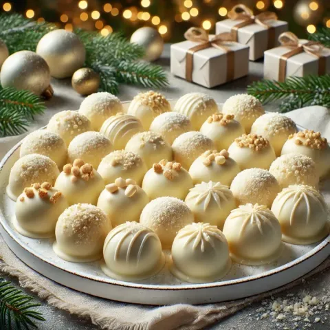 Recept za božične praline z belo čokolado