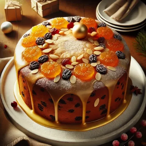 Christmas cake with ginger and honey flavor