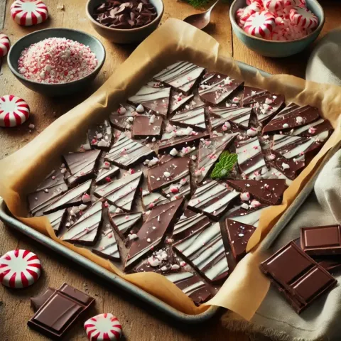 Écorce de menthe poivrée au chocolat en seulement 10 minutes