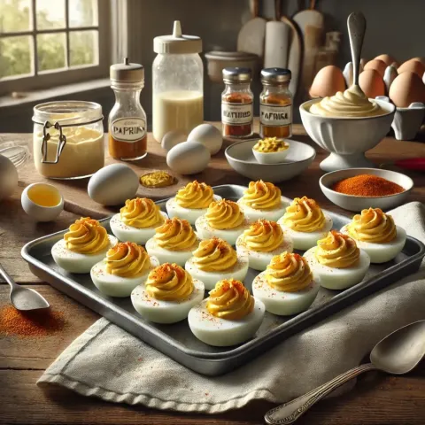 Classic Deviled Eggs with a Hint of Paprika
