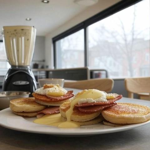 Classic Eggs Benedict with Hollandaise Sauce