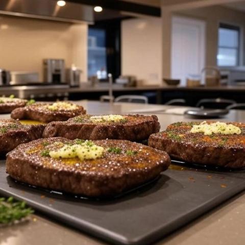 Perfectly Grilled Steak with Garlic Butter