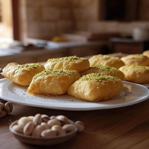 Authentic Middle Eastern Kadaif with Pistachios