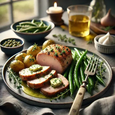 Filetto di maiale con burro alle erbe
