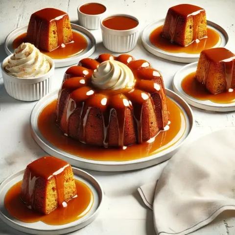 Warmer Karamell-Kleberpudding
