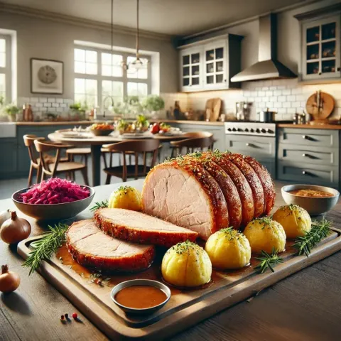 Rôti de Porc Traditionnel avec Croûte Croquante