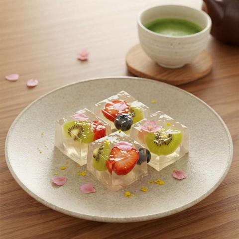 Ricetta del dessert gelatina giapponese