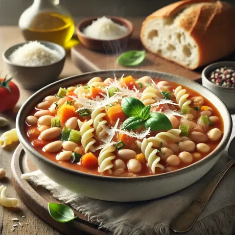 Recette authentique de Pasta e Fagioli italienne – Soupe copieuse aux haricots et pâtes