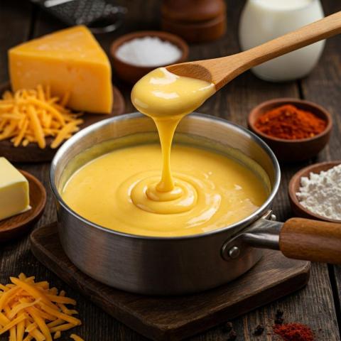 Easy Homemade Cheddar Cheese Sauce Recipe