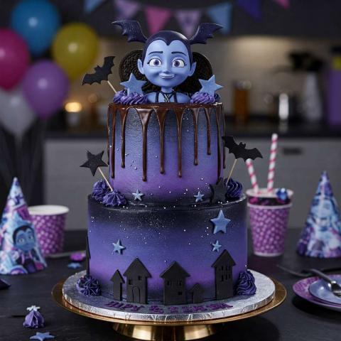 Receta de pastel de cumpleaños de Vampirina