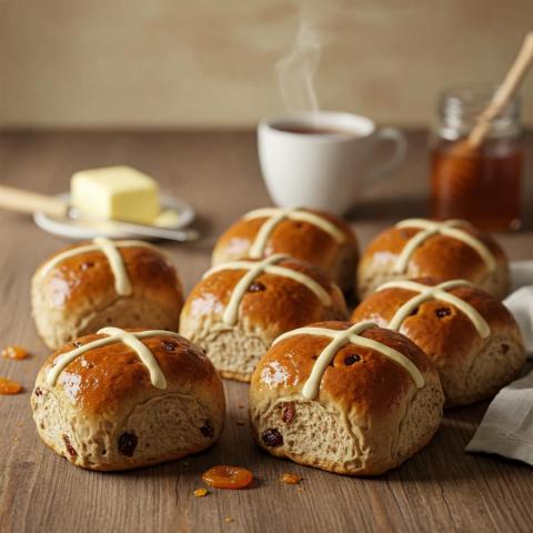 Tradicionalni recept za vroče pecivo s križem (Hot Cross Buns)