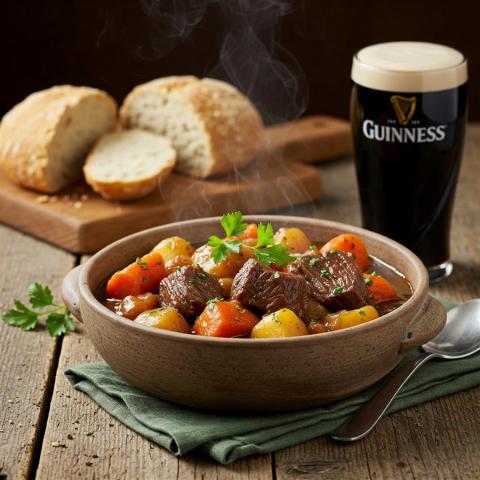 Irlandzki gulasz wołowy z Guinnessem – przepis
