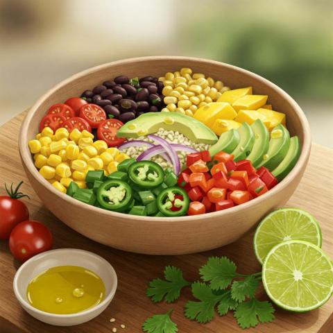 Vegansk cowboykaviar med mango-tvist oppskrift