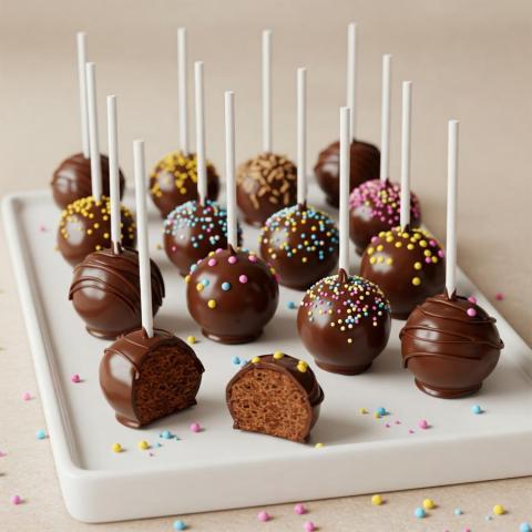 Suklaa cake pops resepti
