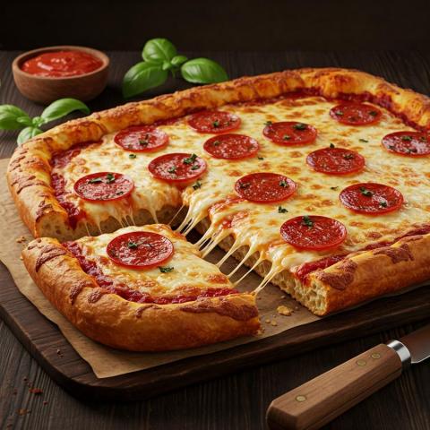 Original Detroit-Style Pizza Rezept: Knusprig, Käsehaltig und Lecker