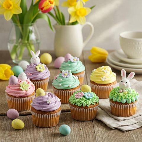 Idéer för påsk cupcakes dekoration