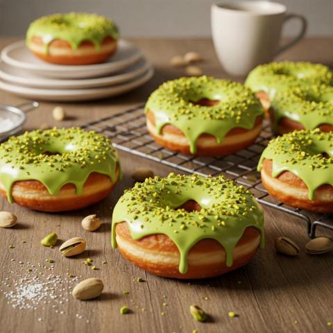 Oppskrift på pistasj-donuts