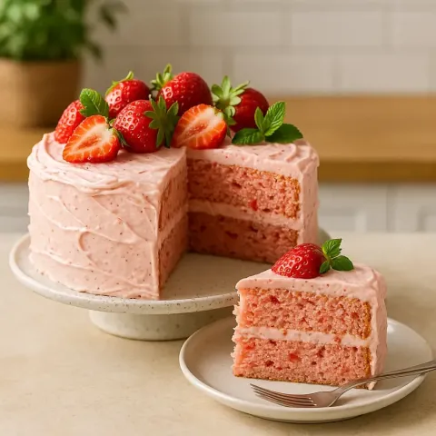 Recette Gâteau aux Fraises Facile et Rapide