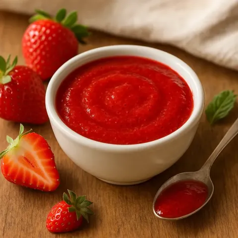 Purea di fragole fatta in casa – Ricetta veloce e facile (senza zucchero aggiunto)