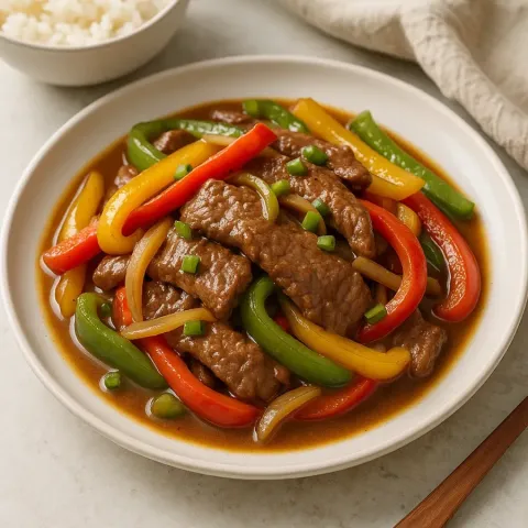 Recept på biff med paprika