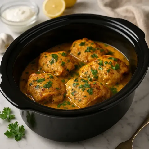 Receta de pollo en olla de cocción lenta