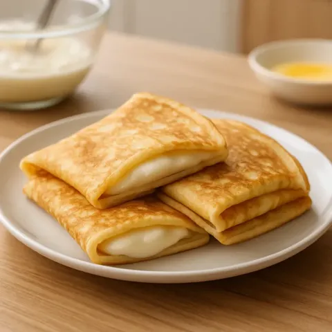 Tunna Pannkakor med Vaniljfyllning – Enkelt och Gott Recept