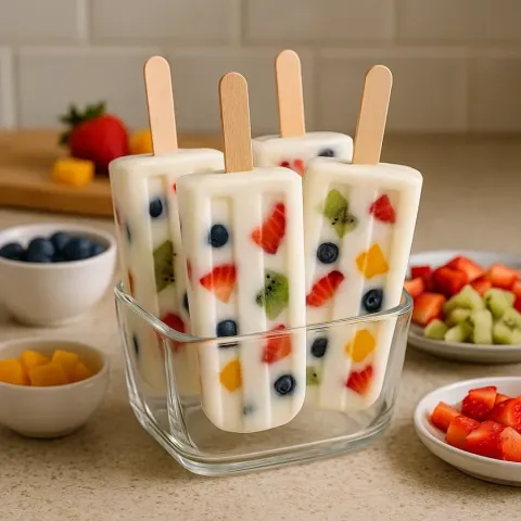 Yoghurtis med frukt