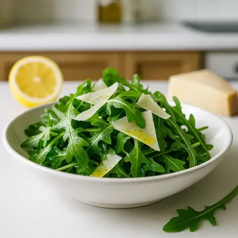 Rucola Rezept: Salat mit Zitrone und Parmesan
