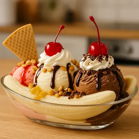 Banana Split Recept – Klassisk Glassdessert med Banan