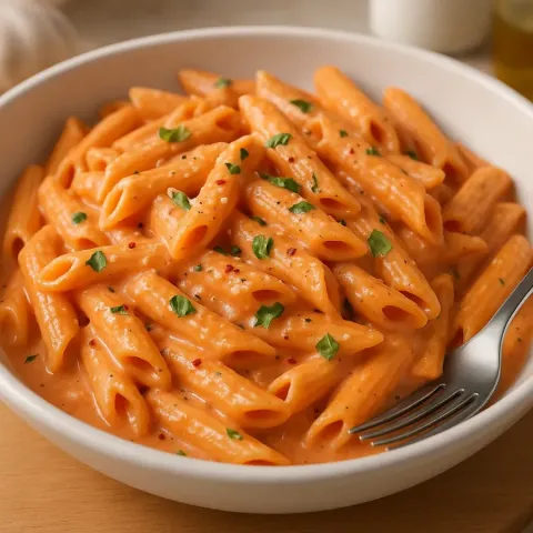 Pasta con salsa rosa cremosa – hit de Instagram