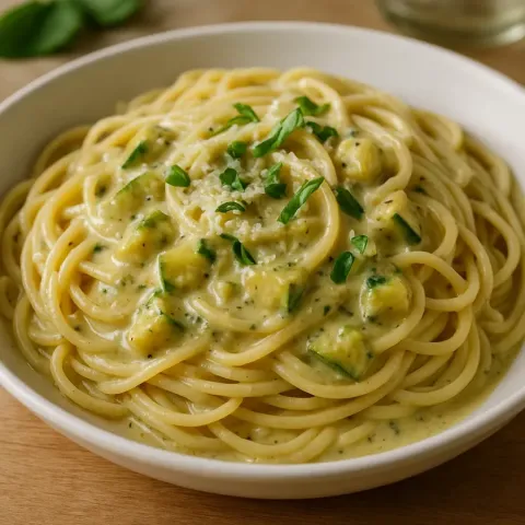 Zucchini-Nudelsauce mit Sahne
