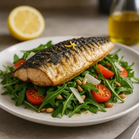 Grilled Mackerel with Arugula Salad – Quick & Healthy Summer Recipe