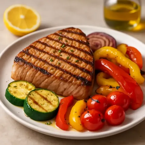 Grillattu Tonnikalapihvi Vihanneksilla – Terveellinen Resepti