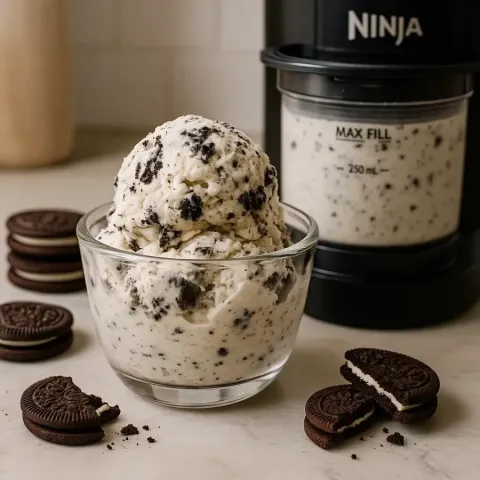 Glace maison Cookies and Cream avec le Ninja Creami
