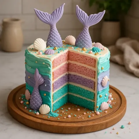 Receta de Pastel de Sirena para Fiestas Infantiles