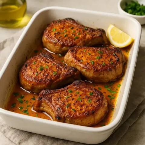 Ricetta di braciola di maiale succosa al forno