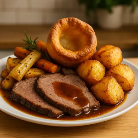 Perfekt søndagsstek: Tradisjonell britisk oppskrift med storfekjøtt og Yorkshire pudding