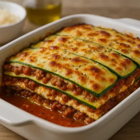 Lasagnes de courgettes low-carb