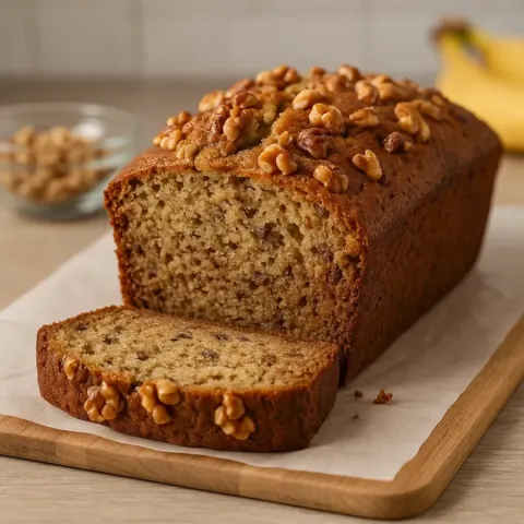 Bananin kruh z orehi – hiter in okusen