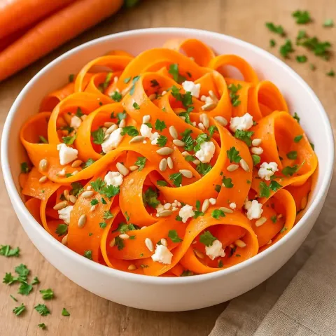 Solata iz zelenjavnih trakov (Ribbon Salad) – preprosto, poletno