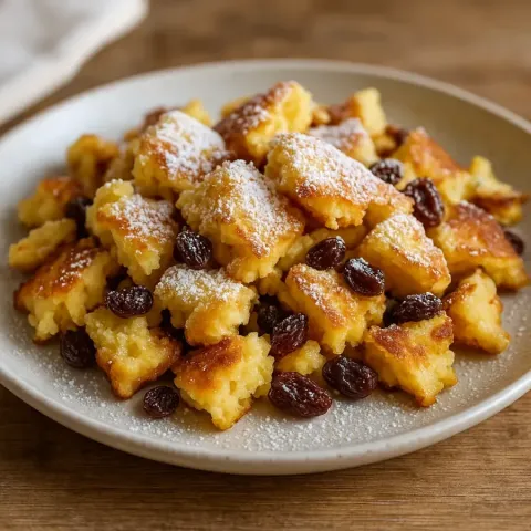 Receta de Kaiserschmarrn – Pancake austriaco esponjoso con pasas y ron