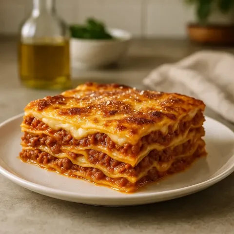 Lasagna alla Bolognese autentica con besciamella