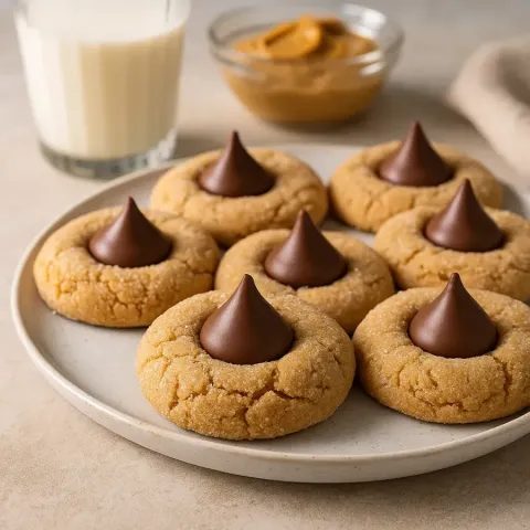 Peanut Butter Blossoms – Classic Soft Cookies with Chocolate Kiss